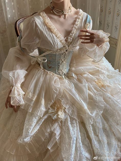 Lady's Back Garden Vintage Classic Lolita OP Dress Set 1800 Dresses, Victorian Ball Gowns, Victorian Era Dresses, 1800's Dress, Nikah Outfit, Op Dress, Period Dress, Classic Lolita, Chique Outfits