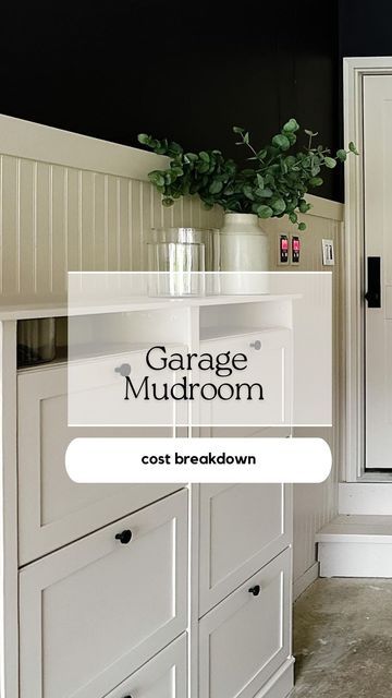 Best Shoe Storage Ideas Entryway, Garage Entry Makeover, Shoe Cabinet In Garage, Shoe Cabinet Garage, Garage Shoe Cabinet With Doors, Garage Mud Room Diy, Ikea Garage Shoe Storage, Garage Shoe Cabinet, Garage Drop Zone Ideas Modern