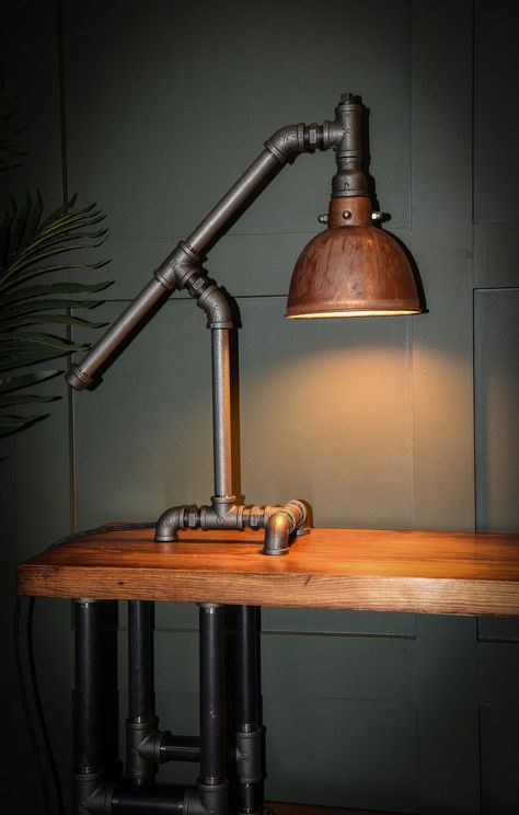 #Appeal #Industrial #of #Style #Exploring #Decor #the #Raw #InteriorDesign #InteriorInspo #HomeDecor #HouseGoals Industrial Style Interior Design, Industrial Vintage Decor, Industrial Lamp Design, Pipe Lights, Punk Decor, Industrial Style Desk, Industrial Style Lamps, Industrial Style Table, Industrial Wall Decor