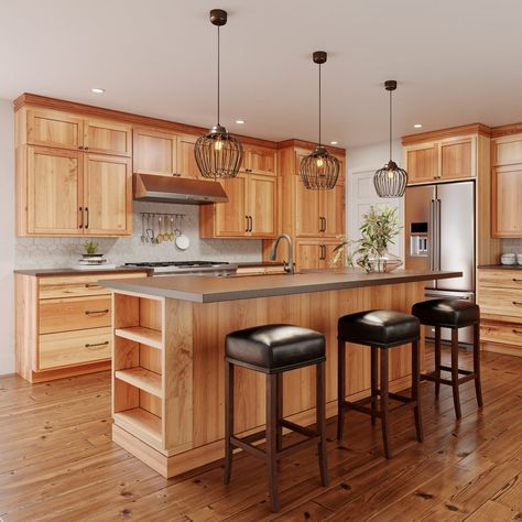 Cherry wood cabinets