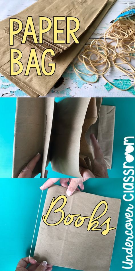 Learn how to make a paper bag book for your classroom with just two bags and a rubber band. Bag books are foldable teaching tools that will motivate your students. Paper Bag Books, How To Make A Paper Bag, Paper Bag Scrapbook, Paper Bag Album, Homemade Books, Paper Bag Crafts, Paper Lunch Bags, Paper Bag Puppets, Brown Paper Bag