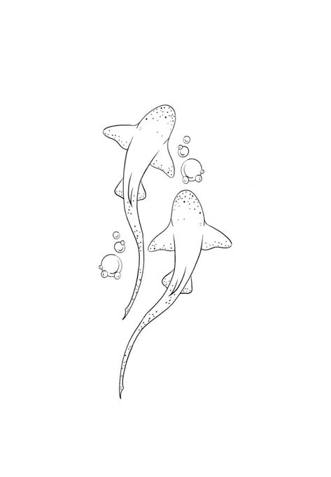 Cute Tattoo Drawings Simple, Animal Tattoo Designs Sketches, Marine Biologist Tattoo Ideas, Angel Shark Tattoo, Ocean Related Drawings, Sting Ray Drawing Cute, Small Marine Life Tattoos, Cute Orca Tattoo, Big Shark Tattoo