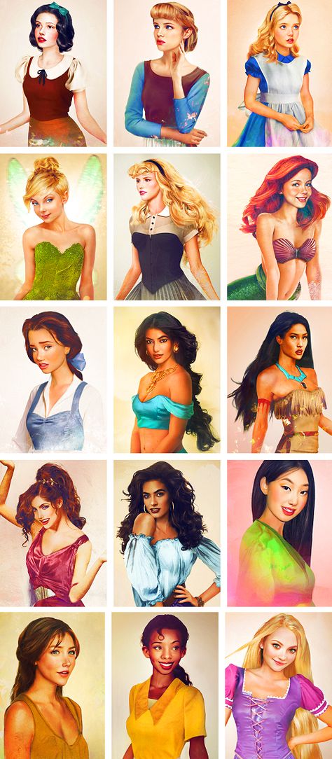 realistic disney princesses... so amazing! Realistic Disney Princess, Real Life Disney Characters, Didney Worl, 디즈니 캐릭터, Images Disney, Prințese Disney, Disney Princess Drawings, Disney Rapunzel, Princess Drawings