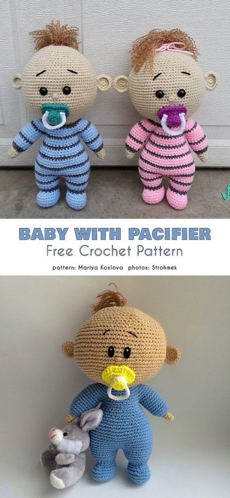 Baby Doll and Bassinet Free Crochet Patterns | Your Crochet | Bloglovin’ Free Toy Crochet Patterns, Amigurumi Free Pattern Doll, Free Crochet Pattern Doll, Crochet Baby Amigurumi, Baby Amigurumi Free Pattern, Baby Doll Crochet Pattern Free, Baby Doll Clothes Patterns Free Knitted, Amurigumi Crochet, Crochet Baby Dolls Free Patterns