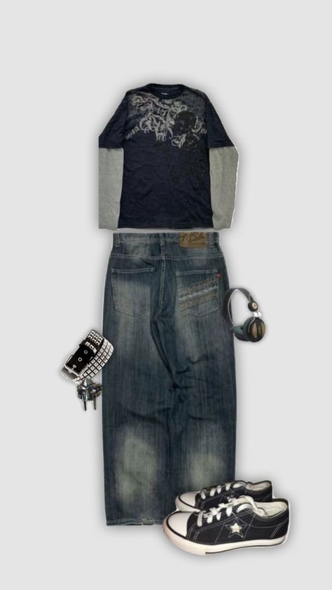 Geeky Clothes, Fashion Top Outfits, Baggy Clothes, Guys Clothing Styles, 2000s Fashion Outfits, Swaggy Outfits, Alternative Outfits, Lookbook Outfits, Dream Clothes