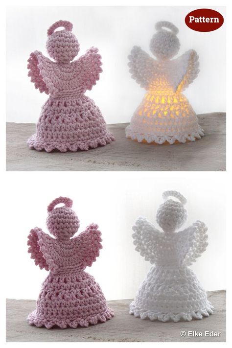 Christmas Angel Crochet Pattern Crocheted Angels Free Pattern, Crochet Angels Free Pattern, Crochet Christmas Angel, Christmas Crochet Ideas, Angel Crochet Pattern Free, Angel Crochet Pattern, Motifs Afghans, Christmas Angel Doll, Crochet Angel Pattern