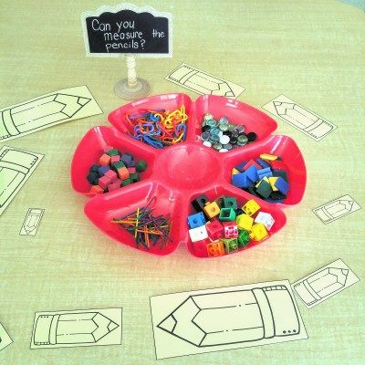 Measurement Centers for the Kindergarten Classroom Ten Frames, Measurement Kindergarten, Measurement Activities, Math Centers Kindergarten, Math Measurement, Math Methods, Education Motivation, Mental Math, Loose Parts