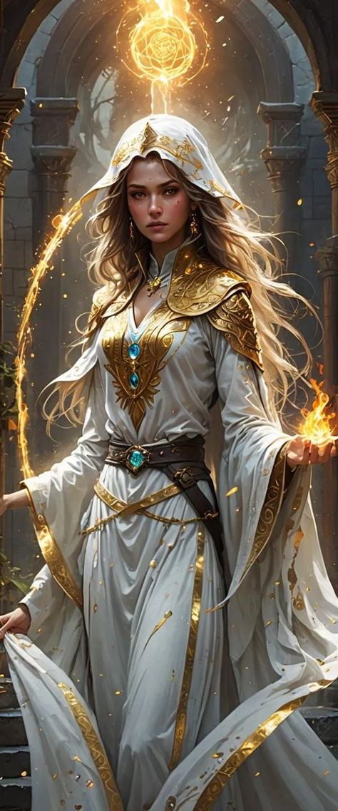 Dnd Aasimar Female Sorcerer, Female Aasimar, Celestial Warlock, Female Sorcerer, Magic Academy, Amber Eyes, Another One, Dungeons And Dragons, Character Inspiration