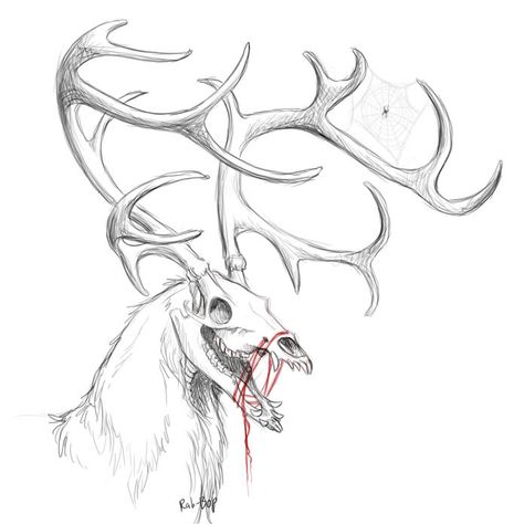 Concept 5: Skull Mask | The Endless Forest Deer Skull Reference, Creepy Deer, Deer Skull Mask, Deer Monster, Deer Skull Drawing, Forest Mask, Monster Skull, Deer Skull Art, Deer Drawing