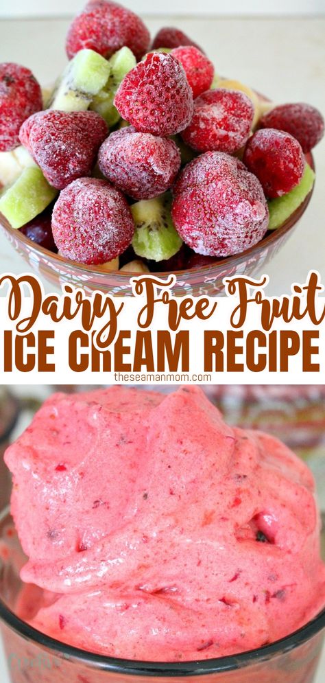 This 5 min ice cream is dairy free and egg free and is probably the easiest and quickest ice cream you’ll ever make! This refreshing frozen fruit ice cream is perfect for any diets! #easypeasycreativeideas #dairyfree Frozen Fruit Ice Cream, Cream Dip, Yummy Desserts Easy, Fruit Ice Cream, Dairy Free Ice Cream, Amazing Desserts, Fruit Ice, Friends Food, Free Fruit