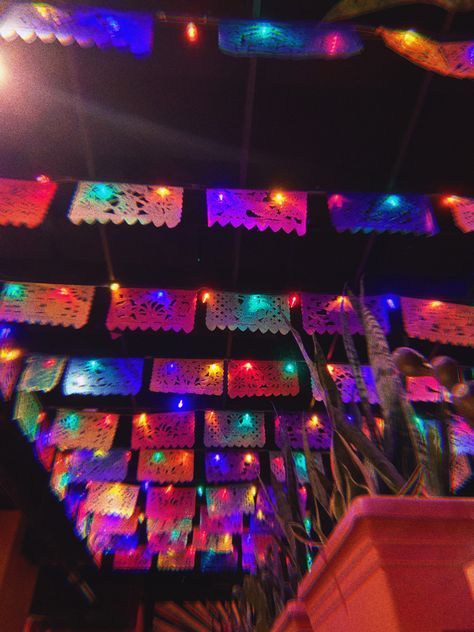 Neon Mexican Restaurant, Latin Night Aesthetic, Purple Mexican Aesthetic, Latin Night Club, Mexico Night Aesthetic, Mexican Bar Aesthetic, Mexican Christmas Aesthetic, Latino Party Aesthetic, Aesthetic Mexican Party