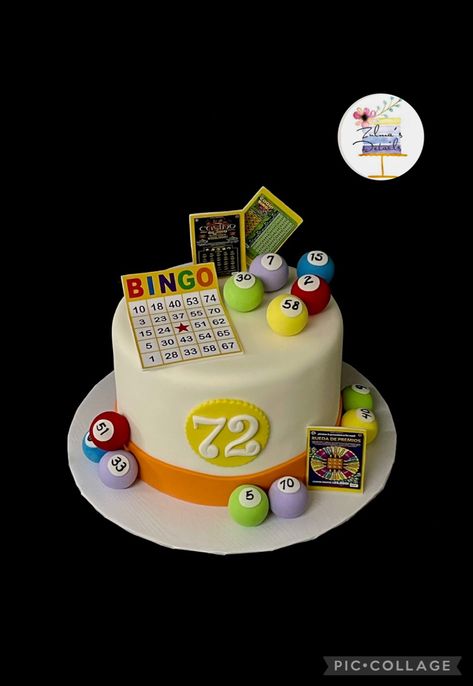 Bingo Themed Party Ideas, Bingo Birthday Party Theme, Bingo Birthday Cake, Bingo Cake, Bingo Party, Moms Birthday, 80th Birthday Party, Accessory Ideas, Novelty Cakes