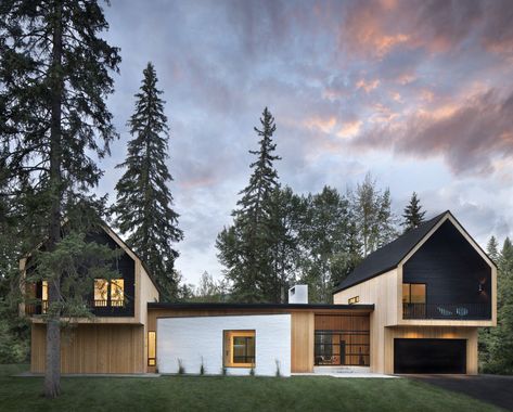 Photo 1 of 10 in Twin Gable Roofs Form the Ultimate Surf Shack—On a Lake in Montana - Dwell Montana Lakes, Small Outdoor Patios, Exterior Stairs, House Design Exterior, Residential Architect, Surf Shack, Gable Roof, Modern Farmhouse Exterior, House Design Photos