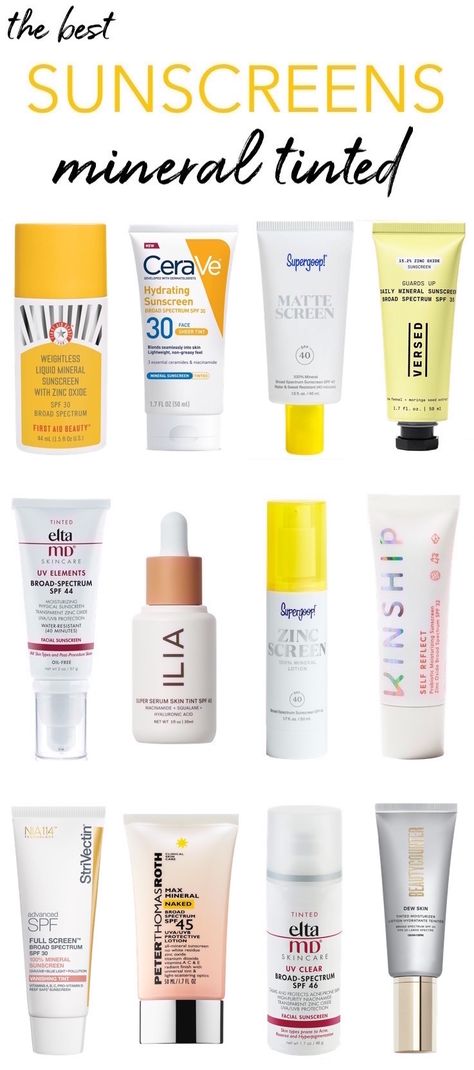 Physical Sunscreen For Face, Sunscreen Tinted Moisturizer, Tinted Sunscreen For Dark Skin, Best Drugstore Sunscreen For Face, Best Spf For Sensitive Skin, Good Face Sunscreen, Best Everyday Sunscreen For Face, Face Sunscreen For Sensitive Skin, Good Spf For Face