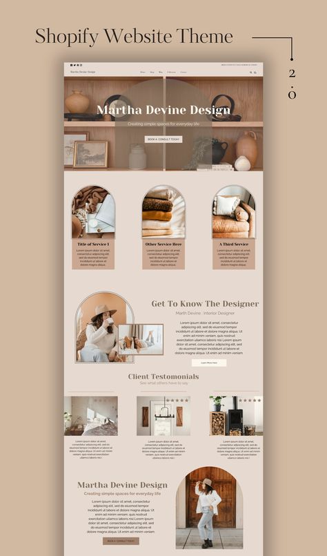 Aesthetic Shopify Website Theme Template displayed as the full front page of an ecommerce shop Retail Website Design, Aesthetic Shopify Website, Best Shopify Website Design, Shopify Website Design Templates, Shopify Theme Design, Shopify Theme Templates, Shopify Templates Ecommerce Websites, Website Banner Design, Best Shopify Themes