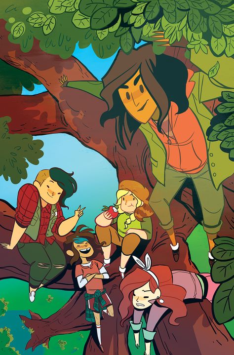 Lumberjanes 12 Lumber Janes, Noelle Stevenson, Character Design Teen, Comic Book Illustration, Girl Scout Camping, Boom Studios, Capture The Flag, Creative Drawing Prompts, Art Style Inspiration