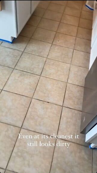 I’ve never liked my kitchen tile but removing and replacing would be a pretty big project. Paint makes a huge impact everywhere else so why not on my floors?? I’m no stranger to painted tile but I decided to use a new product! Will it withstand the heavy use in a kitchen?? I’m testing out the Rustoleum Floor Coating Kit. This 3 step system is specifically meant for this kind of project and is usable on a variety of floor types. I bought 3 to cover my kitchen but I only ended up ne… How To Replace Kitchen Tile Floor, Grey Slate Tile Floor Kitchen, Diy House Upgrades Budget, Tile Over Laminate Floor, Tile Floor Cover Up Diy, Kitchen Tile Floor Remodel, Kitchen Floor Painted Tile, Replacing Kitchen Tile Floor, Covering Up Tile Floor