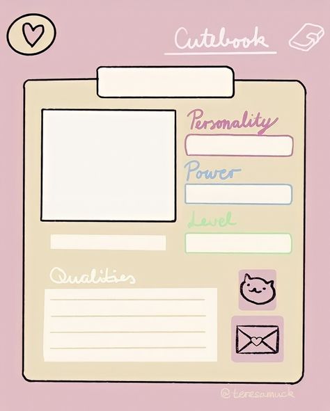 Oc Card, Binder Decoration, Slam Book, Png Images For Editing, All About Me Worksheet, About Me Template, Life Planner Organization, Character Sheet Template, Good Luck Charlie