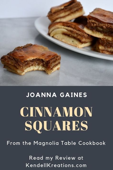 These Cinnamon Squares from the Magnolia Table Cookbook, as Joanna Gaines describes, are a labor of love but completely and absolutely worthwhile! Joanna Gaines Recipes Cinnamon Squares, Magnolia Table Cinnamon Squares, Magnolia Cinnamon Squares, Syrian Doughnuts Joanna Gaines, Joanna Gaines Cinnamon Squares Recipe, Joanna Gaines Farmhouse Kitchen Table, Joanna Gaines Cinnamon Squares, Cinnamon Squares Joanna Gaines, Joanna Gaines Sopapilla Recipe