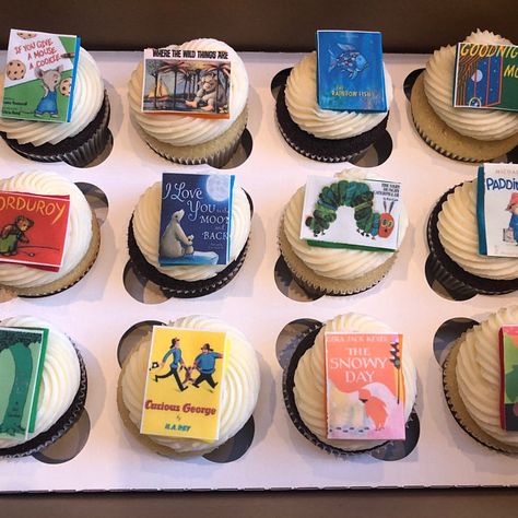 Edible Storybook Cupcake Prints | Etsy Cupcakes Books Theme, Storybook Cupcake Toppers, Edible Cookie Toppers, Book Cupcake Toppers, Book Cupcakes Ideas, Book Themed Cupcakes, Storybook Cupcakes, Cupcake Stickers, Childrens Cupcakes