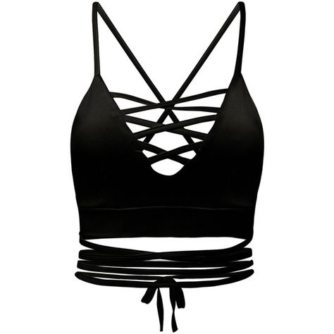 Yoins Black Lace-up Crop Top with Self-tie Back ($16) ❤ liked on Polyvore featuring tops, crop top, shirts, black, cut-out crop tops, summer crop tops, crop shirt, lace up front top and summer tops Lace Up Front Top, Lace Up Crop Top, Black Lace Shirt, Lace Front Top, Black Lace Crop Top, Shirts Crop, Cropped Shirts, Lace Tie, Shirts Black