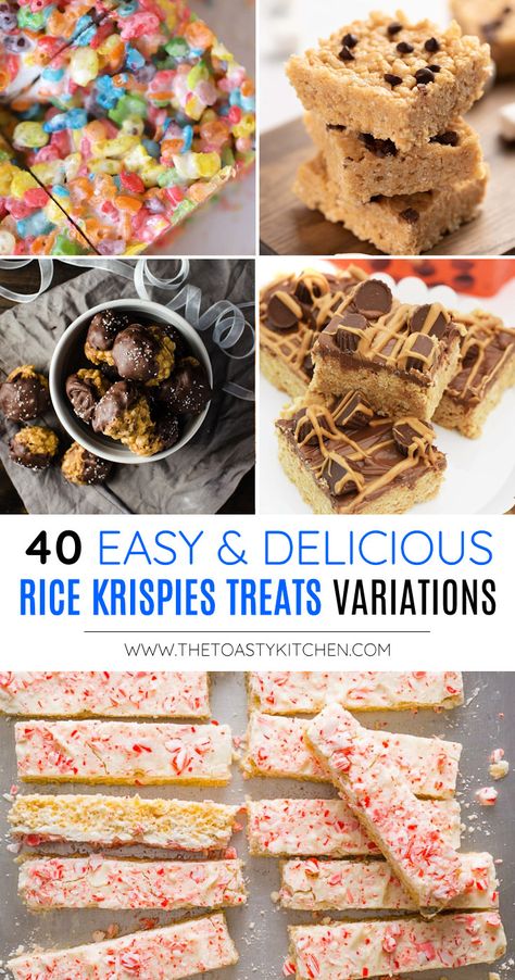 Rice Crispy Snack Ideas, Rice Krispie Treats With Cereal, Rice Krispie Treats Different Cereal, Treats Made With Rice Krispies, Rice Krispie Charcuterie, Cookies N Cream Rice Krispie Treats, Vegetarian Rice Crispy Treats, Fun Rice Krispy Treats, Rice Krispie Treats Using Large Marshmallows