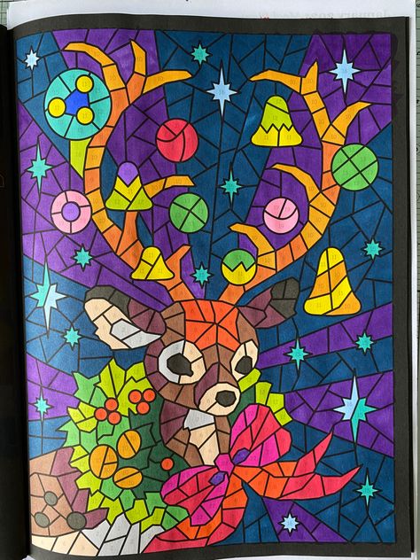 Christmas Mosaics, Tiffany Stained Glass, Glass Fusion, Adult Colouring, Christmas Celebration, Art Garden, Mosaic Patterns, Mosaic Art, Adult Coloring