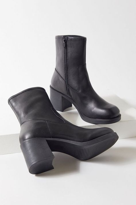 Christina Chunky Mid-Calf Boot | Urban Outfitters Barbie Heels, Black Mid Calf Boots, Buckle Outfits, Unique Accessories, Black Heel, Womens Mid Calf Boots, Christmas 2023, Footwear Design Women, Calf Boots