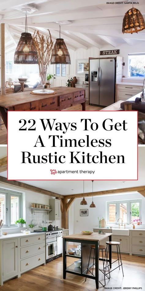 Farm Kitchen Ideas, Rustic Farmhouse Style Kitchen, Gorgeous Homes, Rustic Country Kitchens, Rustic Kitchen Island, Rustic Kitchen Cabinets, Farmhouse Kitchens, Rustic Modern Kitchen, Farmhouse Kitchen Cabinets