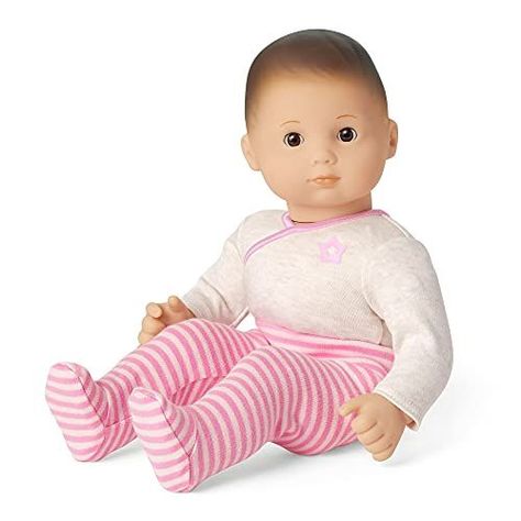 Bitty Baby Doll DN2 Baby Doll Furniture, Baby Dolls For Toddlers, Cream Bodysuit, Fabric Flower Headbands, Doll Crib, Baby Moses Basket, Eyes Dark, Doll Carrier, Newborn Baby Dolls