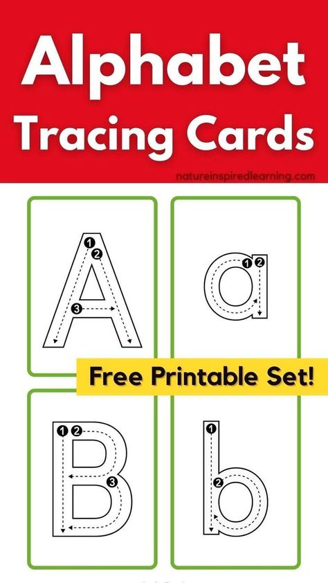 Letter Formation Printables, Letter Formation Cards, Free Preschool Printables Alphabet, Alphabet Tracing Printables, Tracing Alphabet Letters, Tracing Letters Preschool, Letter Flashcards, Practice Tracing, Free Handwriting