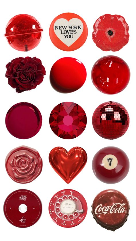 Lollipop. New York loves u. Flower. Paint drop. Cristal. Jewel. Mirrorball. Rose. Heart. Pool. Lana del rey. Telephone. Coca Cola Object Collage, Heart Pool, Lollipop Heart, Ig Icons Highlights Aesthetic, Red Lollipop, Flower Paint, Body Type Drawing, Paint Drop, B Roll