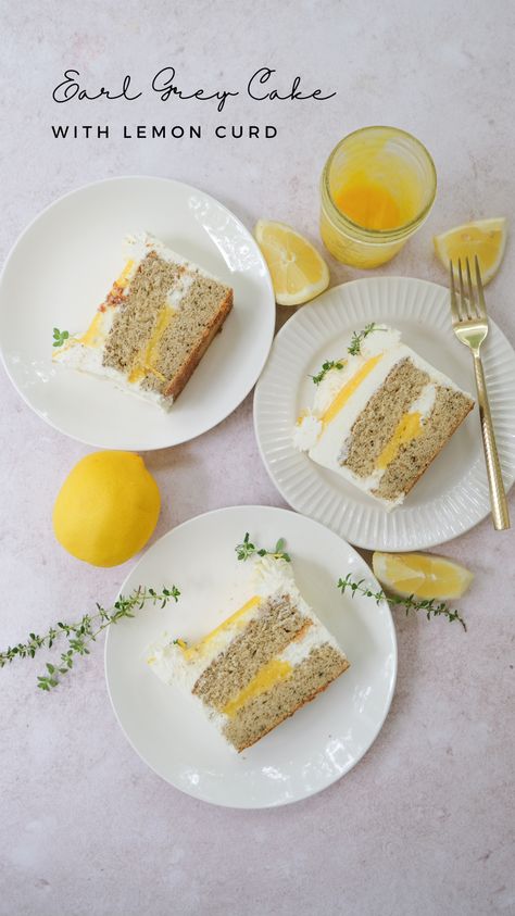 This Earl Grey Cake Lemon Curd cake is everything you have always dreamed of. It is light and fluffy and topped with light whipped cream and a tasty lemon curd. Earl Grey Cake, Curd Cake, Cake With Lemon Curd, Grey Cake, Lemon Curd Cake, Cake Light, Cake Lemon, Cake Storage, Whipped Frosting