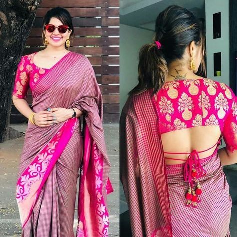 250+ Silk Saree Blouse Designs (2021) Simple Pattu Catalogue Saree Bluse, Blouse Lehenga, Cotton Blouse Design, Blouse Designs Catalogue, Sari Design, Pattu Saree Blouse Designs, New Saree Blouse Designs, Backless Blouse Designs, Saree Blouse Neck Designs