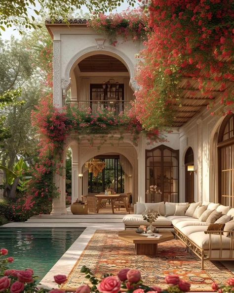 Dream Life House, Casa Vintage, Hacienda Style, Spanish Style Homes, Inspire Me Home Decor, Mediterranean Home, Mediterranean Homes, Luxury Homes Dream Houses, Decoration Inspiration