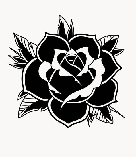 #tattoo #tattoos #inked #tattooart #tattooed #tattooideas #tattoodesign #tattooinspiration #tattoosleeve #tattooflash #inkedgirls #tattooedwomen  #InkLaughs  #TattooFails American Traditional Rose, Tato Mandala, Traditional Rose Tattoo, Traditional Tattoo Outline, Tato Flash, Black Flowers Tattoo, Traditional Tattoo Stencils, Traditional Tattoo Drawings, Rose Tattoo Stencil