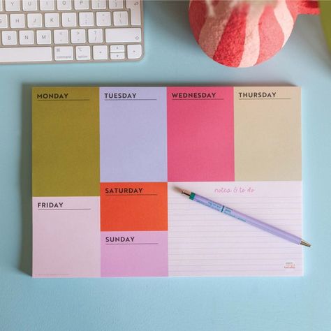 OnceUponATuesdayUK - Etsy Habit Tracker Weekly, Weekly Notepad, Weekly Planner Pad, Shopping List Planner, Dopamine Dressing, Desk Planners, Wall Planner, Family Planner, Holiday Planner