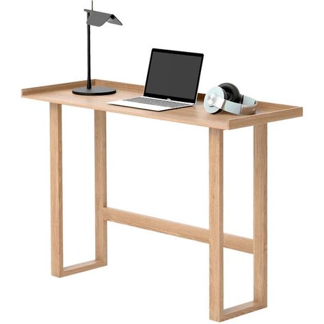 DESKS - DYKE & DEAN Scandinavian Office Furniture, Small Oak Desk, Laptop Writing, Slim Console Table, Small Apartment Furniture, Space Saving Desk, Oak Desk, Cabinet Shelving, Laptop Desk