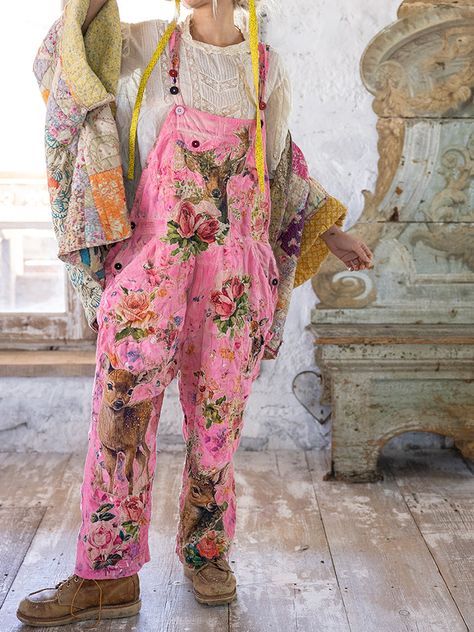 Magnolia Pearls, Loose Jumpsuit, Mode Boho, Love And Co, Pearl Pink, Pink Jumpsuit, Magnolia Pearl, Chic Pink, Bear Print