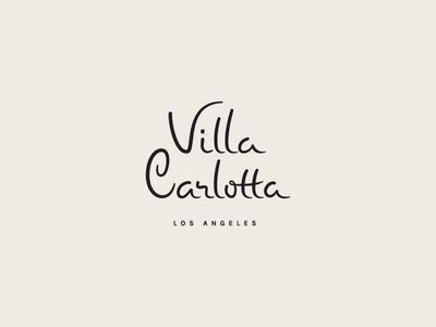 Script Logo Design, Villa Carlotta, Clean Logo Design, Brand Inspiration Board, Draw Logo, Classic Branding, Learning Logo, Villa Rosa, Graphic Design Blog