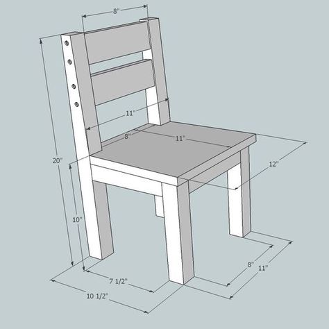 Diy Kids Chair, Woodworking Desk, Furniture Ads, Woodworking Joinery, Kids Table And Chairs, Table Cafe, Wood Plans, Diy Chair, Woodworking Furniture