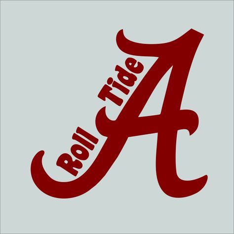 ALABAMA ROLL TIDE A Decal.  Free Shipping. Vinyl Decal for vehicles, mirrors, laptops, coolers, and other Hard Surfaces. Decals are Removable but not Reusable. Several Colors and Sizes are Available. See the accompanied photo. An Application Instruction Sheet is Provided with each Decal. Decals are Made of Quality Vinyl that last for several years. Cricut Anniversary Card, Alabama Hat, Alabama Crimson Tide Football Wallpaper, Alabama Crafts, Painted Skirt, Roll Tide Football, Alabama Logo, Alabama Crimson Tide Logo, Vinyl Board