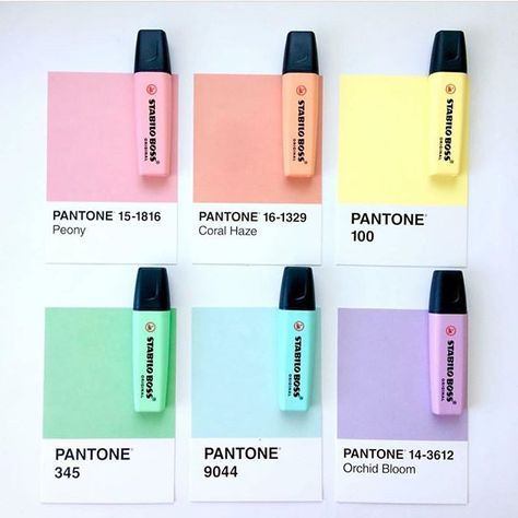 What's your favorite Pastel Pantone? Have a great week #STABILOvers   credits to @odettewrites #stabilophcreate Pastel Pantone, Pastel Highlighter, Cool School Supplies, Stabilo Boss, Cute Stationary, Cute School Supplies, Bullet Journal Layout, Zooey Deschanel, Journal Layout