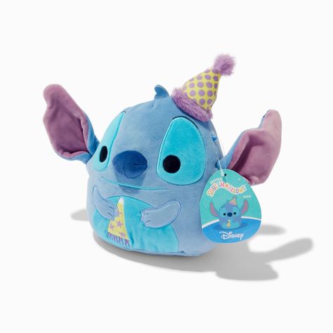 Claire's Squishmallows Disney Stitch 8" Birthday Soft Toy : Amazon.co.uk: Toys & Games Bed Hug, Squishmallow Disney, Lilo And Stitch Toys, Lilo And Stitch Merchandise, 8 Birthday, Stitch Birthday, Stitch Backpack, Stitch Toy, Lilo And Stitch Drawings