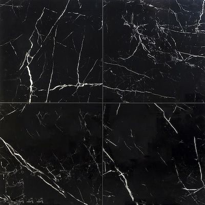 Shop Artmore Tile Grace Nero 24 in. x 24 in. Polished Marble Look Porcelain Floor and Wall Tile (4 Pieces 15.49 Sq. Ft. per Case)undefined at Lowe's.com. Inspired by marble, the Grace Marble Look Collection encapsulates the essence of the favorite stone with porcelain. Decorate floors and backsplashes with Black Marble Floor, Black Marble Tile, Dark Modern, Polished Porcelain Tiles, Granite Flooring, Ivy Hill Tile, Modern Tiles, Black Tiles, Marble Look Tile