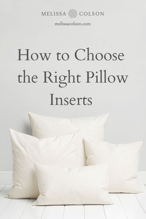 White Pillow Inserts in room