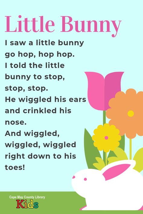 Our Favorite Storytime Rhyme! This Is A Great Action Rhyme That The Rhyming Poems For Kids, Rhyming Preschool, Preschool Poems, Reading Exercises, English Poems For Kids, Rhymes Lyrics, Nursery Rhymes Lyrics, Easter Songs, Nursery Rhymes Preschool