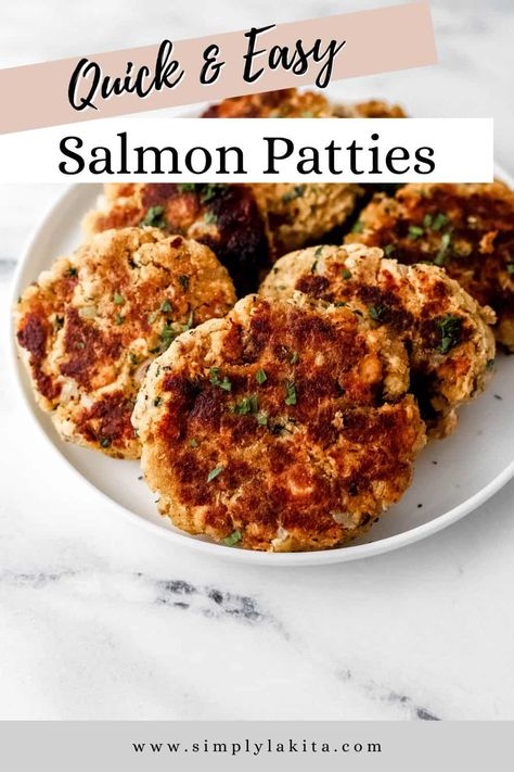 Ww Salmon Patties, Simple Salmon Patties, Pink Salmon Patties Recipes, Easy Salmon Patties Recipe Simple, Canned Pink Salmon Recipes Simple, Leftover Salmon Patties, Pink Salmon Recipes Canned, Salmon Patties Recipe Easy, Salmon Patties Recipe Canned