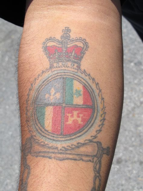 Phil's "Creole Crest" tattoo! Creole Tattoos Ideas, Creole Tattoos, Symbols Tattoos, Crest Tattoo, Image Icon, Article Design, Tattoo Work, Symbolic Tattoos, Patch Work