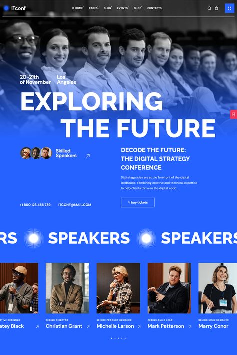 ITconf - The Ultimate Conference & Events WordPress Theme Website Features Design, Website Header Design Ideas, One Page Landing Page Design, Our Story Web Design, Wordpress Website Design Ideas, 2024 Website Design, Form Ui Design Website, Landing Pages Design, Homepage Design Inspiration